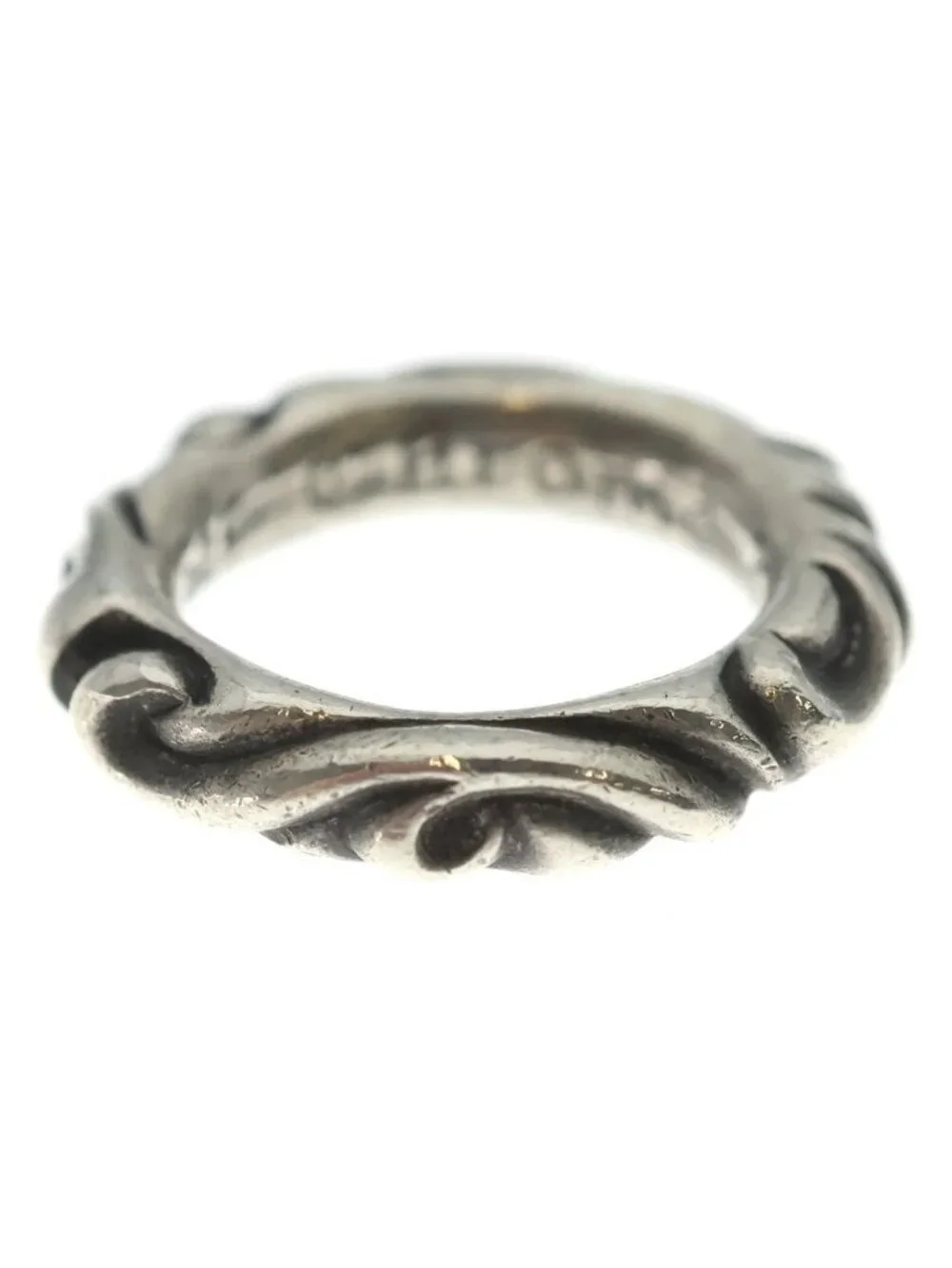 Chrome Hearts Scrl Band Scroll Ring Silver